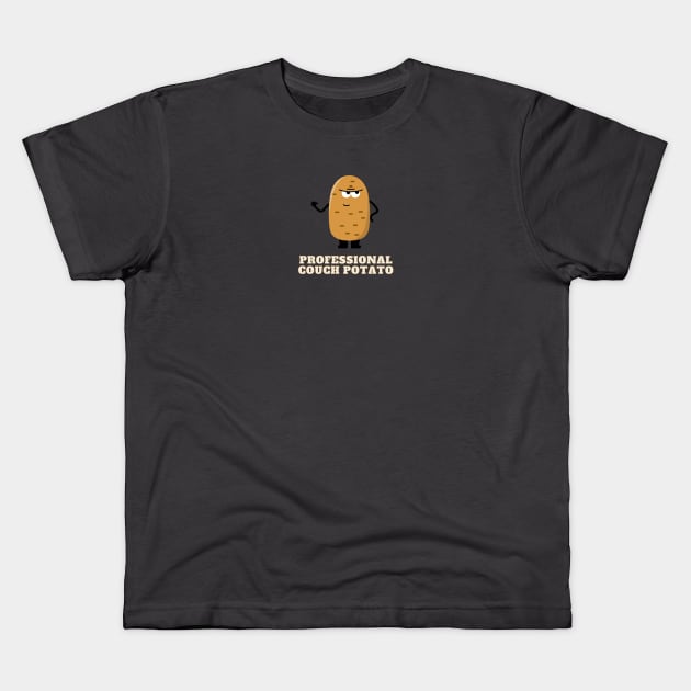 Professional Couch Potato Kids T-Shirt by agible